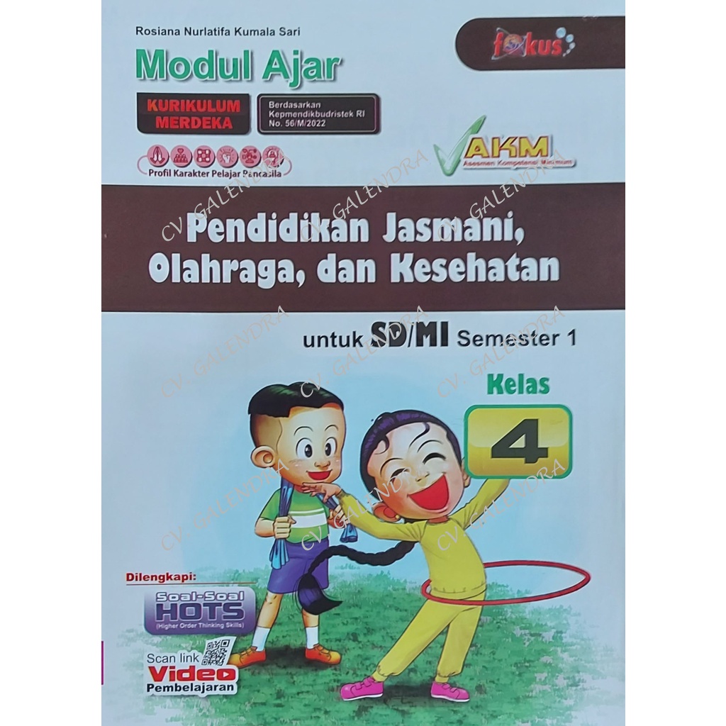 LKS Fokus PJOK  SD/MI Kls 4 – Kurikulum Merdeka Semester 1