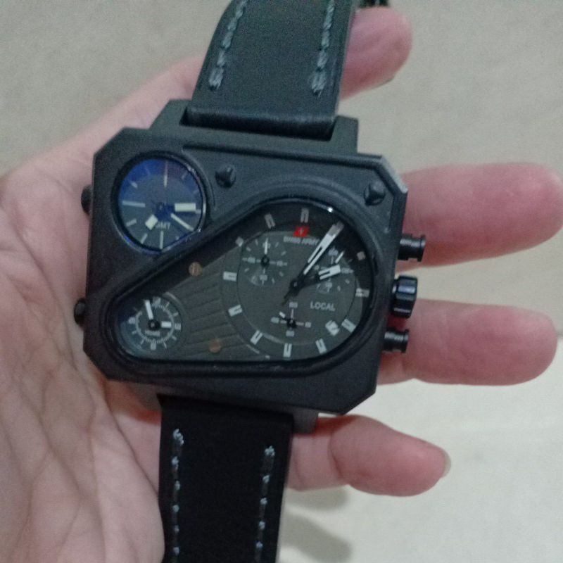JAM TANGAN SWISS TRIPLE TIME BERGARANSI