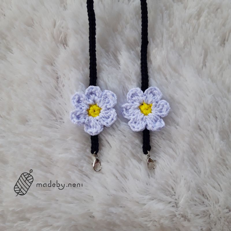DAISY STRAP MASKER 2IN1 - Strap Masker dan Konektor Rajut Daisy