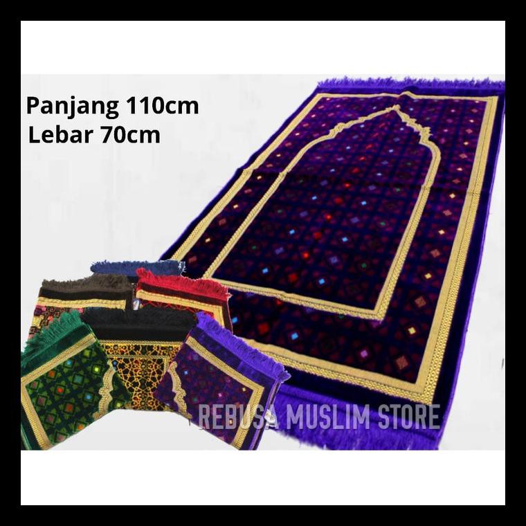 TERBARU SAJADAH TURKI BULU / SAJADAH BULU / SAJADAH MURAH / SAJADAH DEWASA - HITAM 