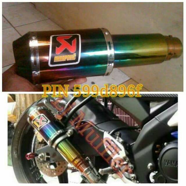 Knalpot racing R15 akrapovic pelangi