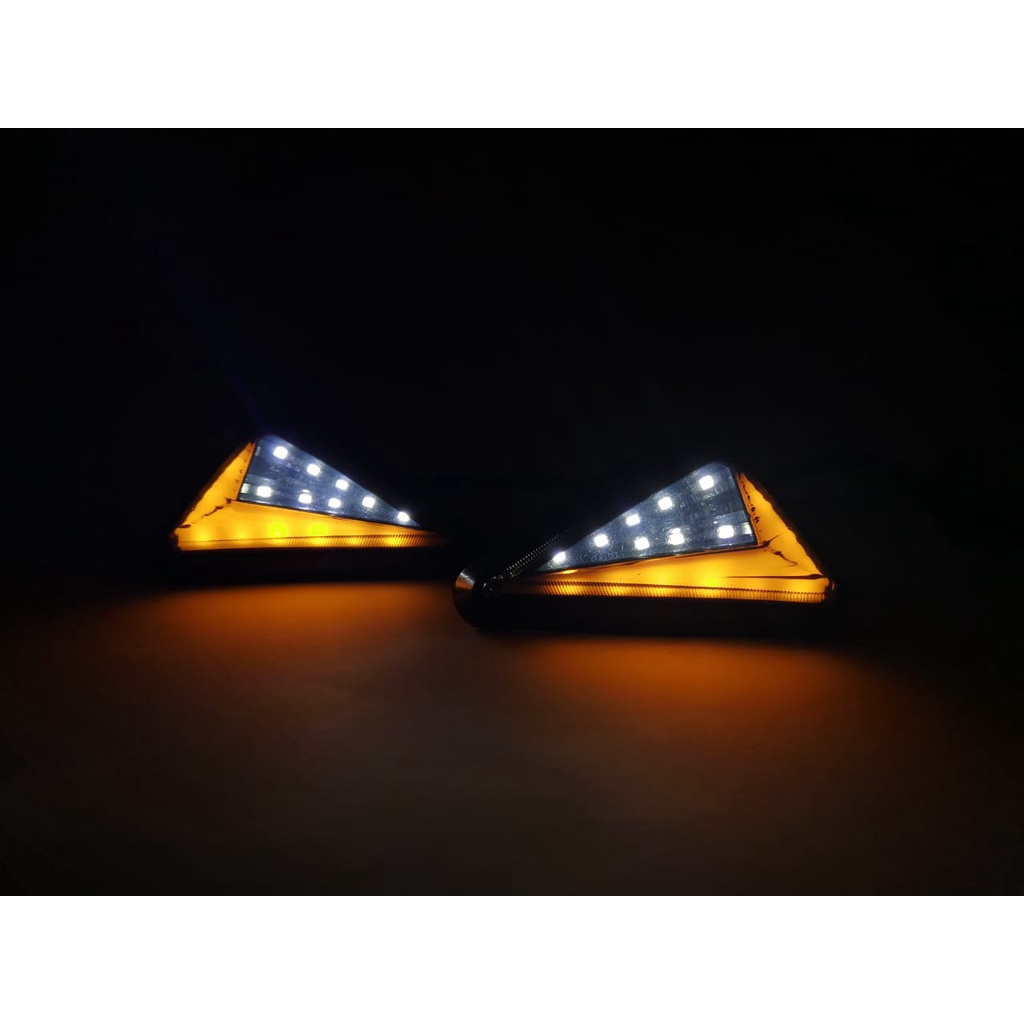 Lampu Sen Tempel Segitiga LED Lampu Sen Vering Neon Lampu Neon Tempel Sein Tempel LED Lampu Sen Tempel Segitiga 2 Mode