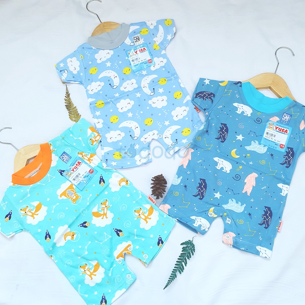 Baju Tidur Bayi Romper Segiempat / Piyama Anak Yusa Newborn
