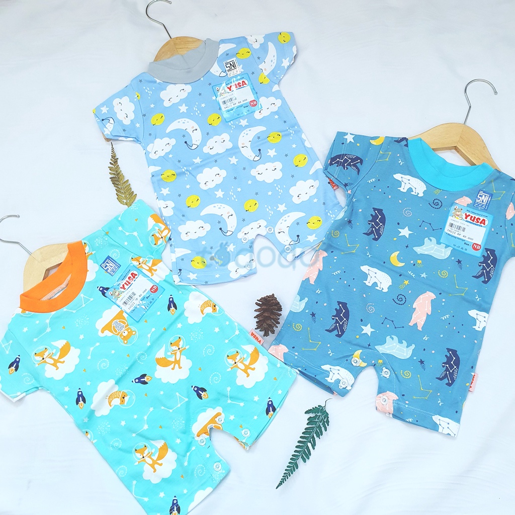 Baju Tidur Bayi Romper Segiempat / Piyama Anak Yusa Newborn