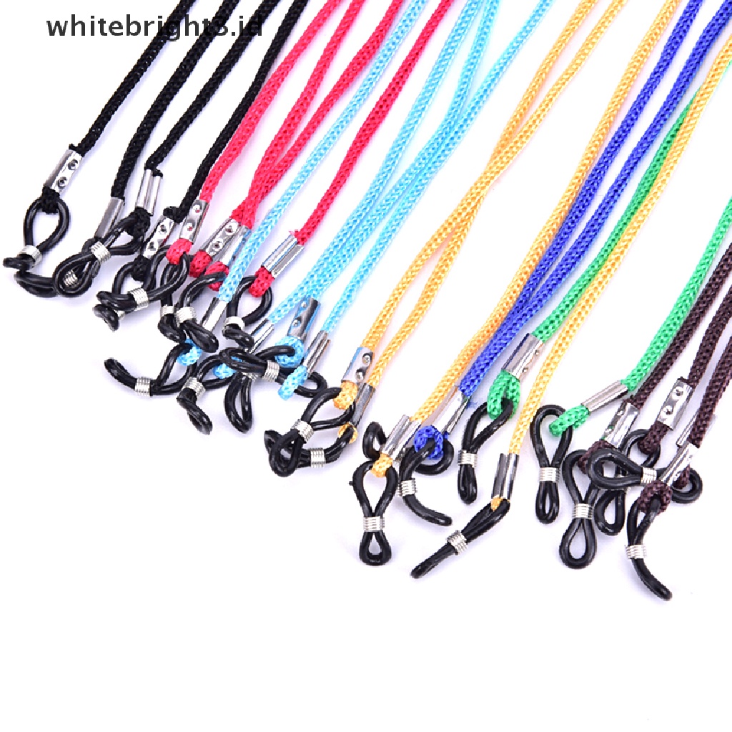 {whitebright3.id} 12Pcs/Set Nylon Chain Cord Eyeglass Holder Sunglasses Glasses Neck String Strap ,