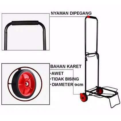 Trolley Kereta Dorong Troli Mini Alat Bawa Barang Serbaguna Praktis
