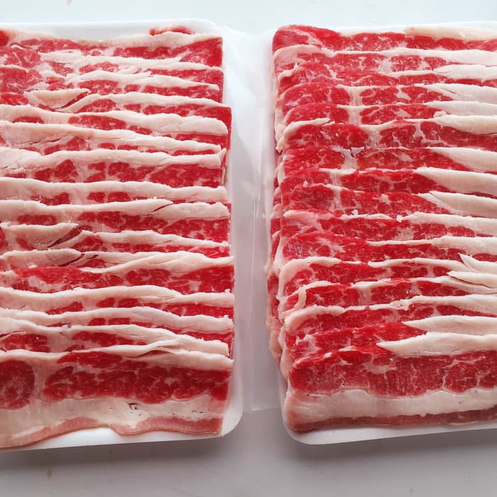 

Terlaris USA Beef Short Plate - Daging Sapi Slice Yoshinoya Yakiniku Shabu 500g