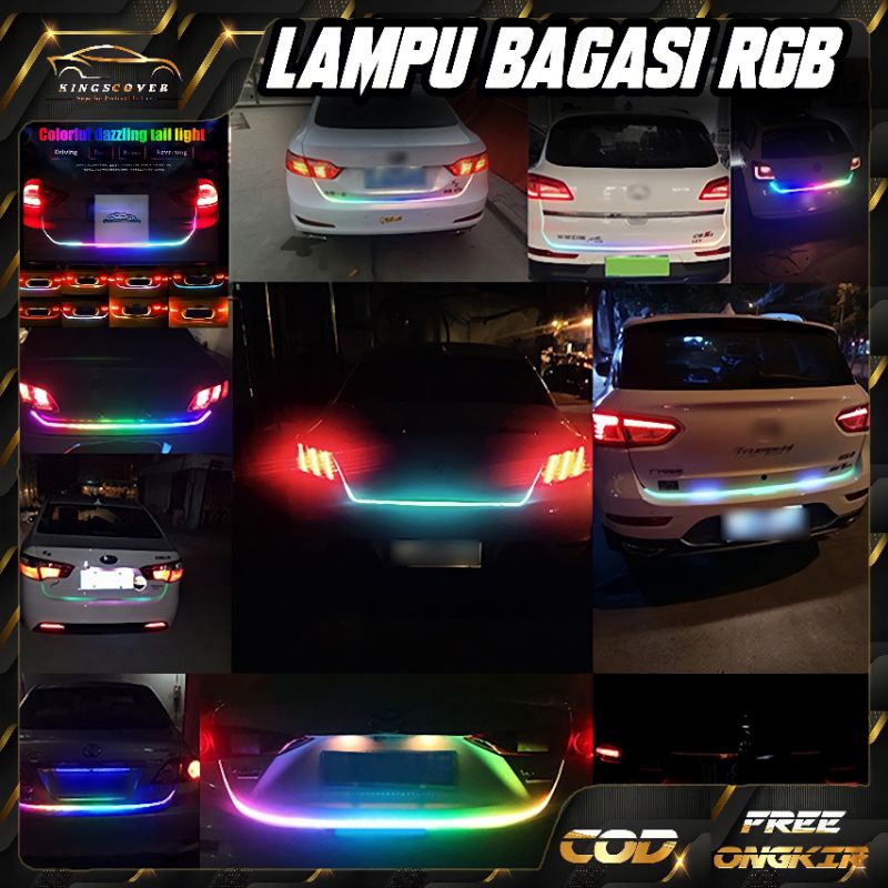 Lampu LED Bagasi Belakang Mobil 120 Cm Led Tail Trunk RGB 12 Volt