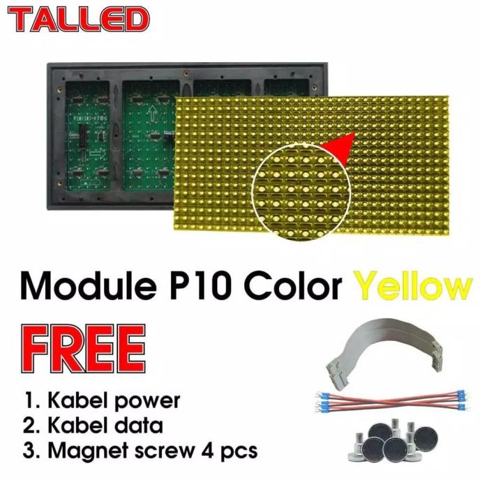 Modul P10 Running Text Lampu Outdoor Elektronik