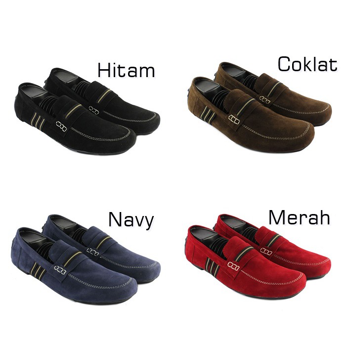 [ POLOS ] Sepatu Slop Casual Pria Uno Mocasin Slip On Formal Santai Hengout