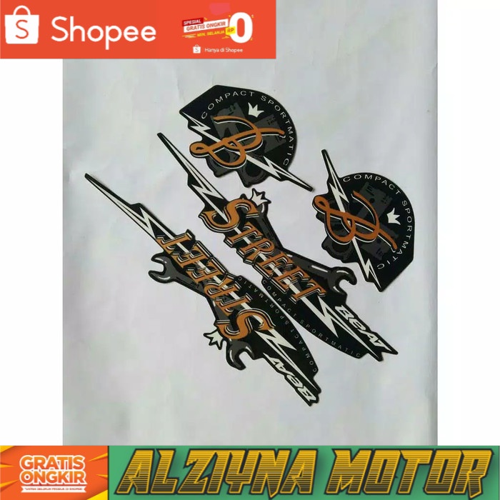 sticker stripping body Beat Street hitam 2020