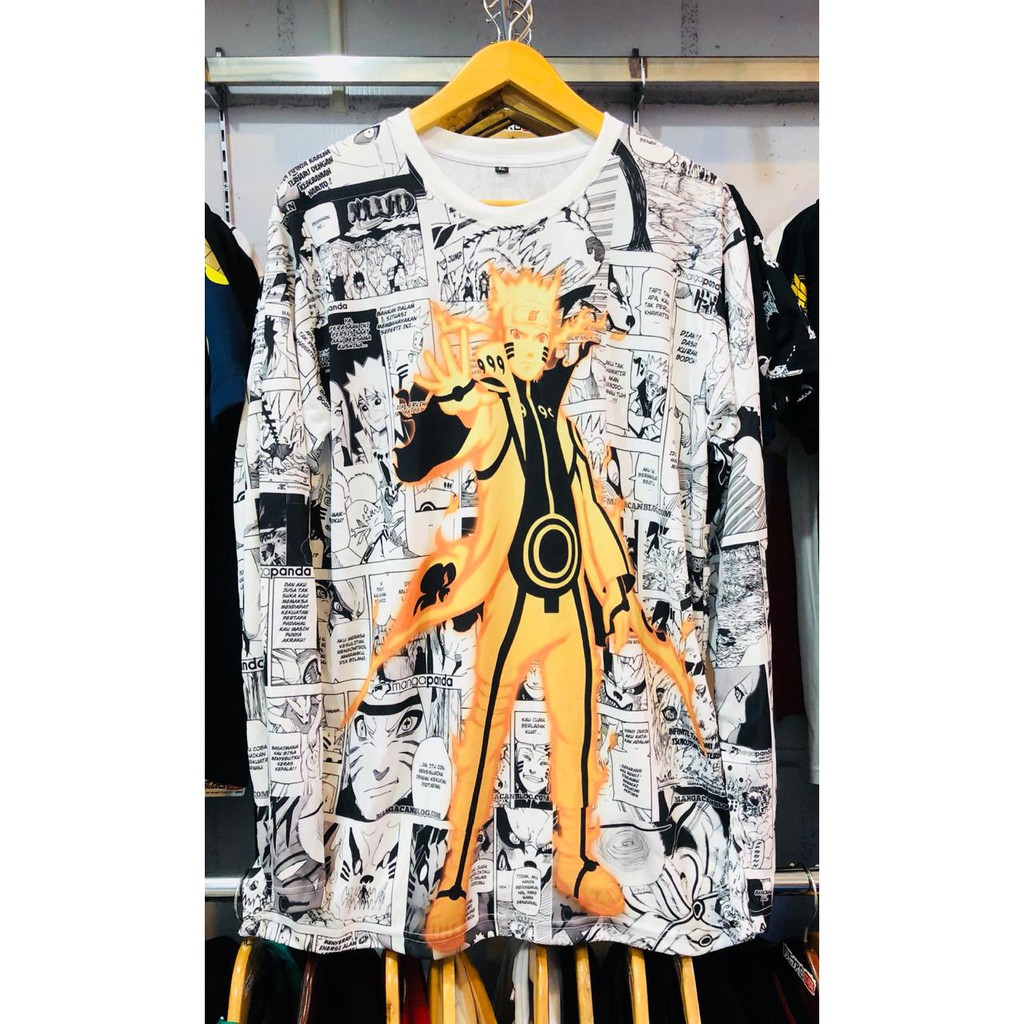 Kudou x Metro - Kaos Longsleeve Naruto Kyubi Fullprint