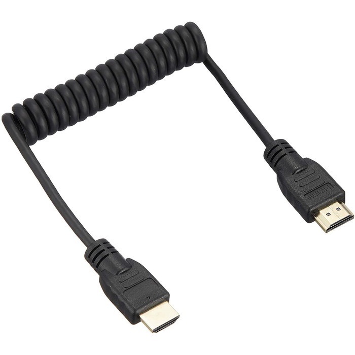 Full HDMI to Full HDMI Coiled Cable 30cm extended to 80cm BEST SELLER