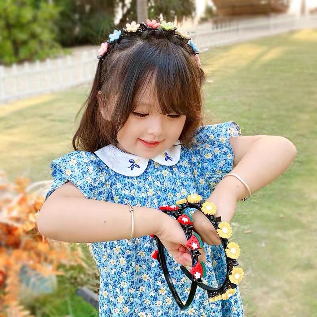 ☀ INDOLAND ☀ Bando Anak Bandana Kepang Motif Karakter Lucu Korea Import R700