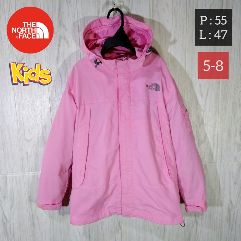 TNF THE NORTH FACE Youth Stormy Saku Samping Jaket Outdoor Gunung Anak Waterproof Bekas Second ORI