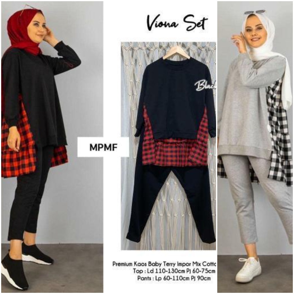 viona set / setelan baju olahraga jumbo wanita muslim / setelan baju olahraga jumbo lengan panjang / one set wanita /  baju olahraga terbaru wanita /stelan baju olahraga kekinian / set baju olahraga jumbo  terbaru / setelan wanita terbaru 2022 / sporty se