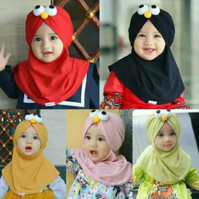 Jilbab Anak Bayi Balita Kriwil Reina Usia 0-3 Tahun Bahan Jersey Terbaru Termurah / Alody's Collection