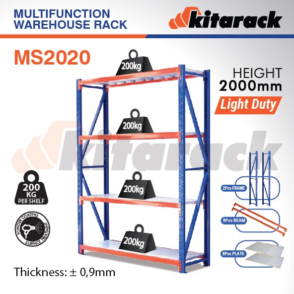 MS2020 KITARACK STARTER MS SERIES WAREHOUSE RACK LIGHT DUTY MFUNCTION