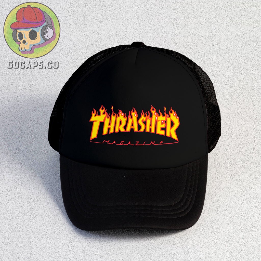 Trasher | Trucker Hat | Topi Pria | Trucker | Baseball | Brand | Topi Jaring | Gocaps