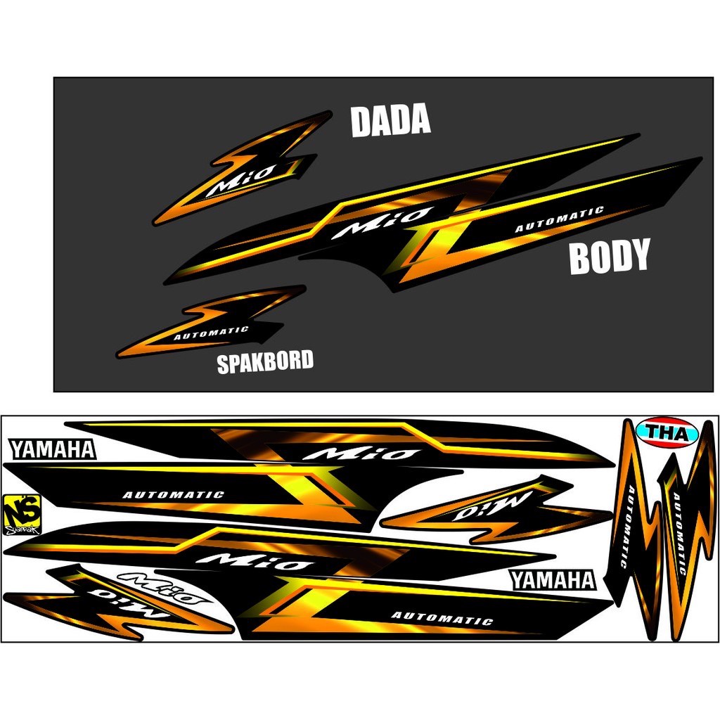 VARIASI STRIPING MIO SPORTY SMILE LIST GOLD