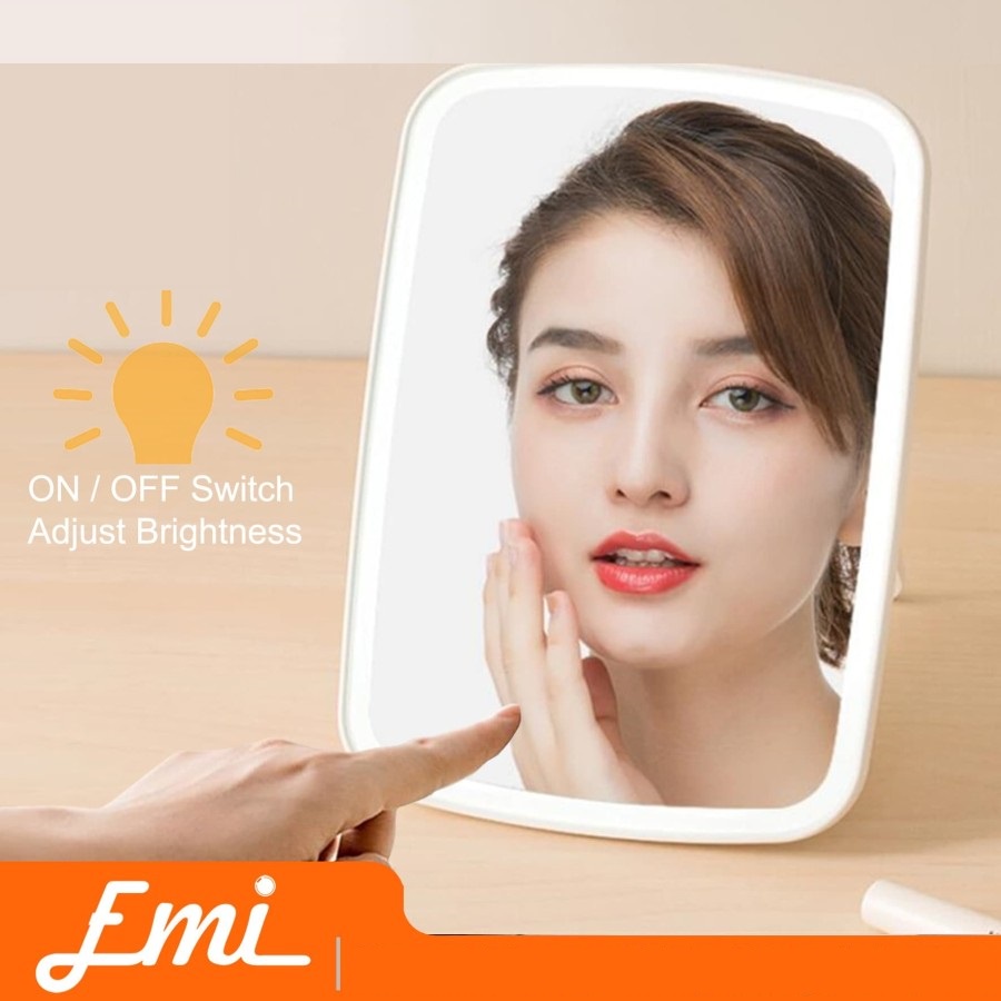 Mijia Cermin Makeup Mirror LED Light Rechargeable kaca lampu rias