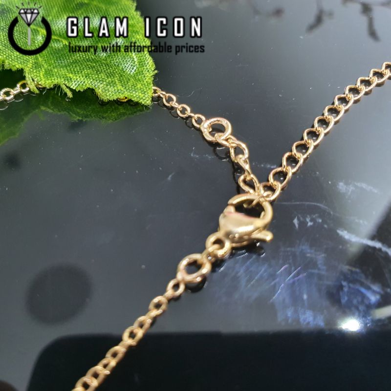 Gelang Kaki GD Bandul mata zircon kecil G0379