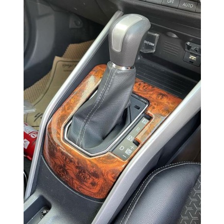 Panel Shifter Cover Gear Knob Mobil Raize Rocky Motif Wood