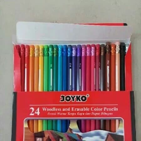 

Trendi Pensil Warna Bisa Dihapus Joyko 24 Warna Hemat