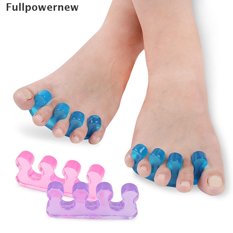 (FULL) 2pcs Separator Jari Kaki Bahan Silikon Lembut Flexible Untuk Manicure / Pedicure