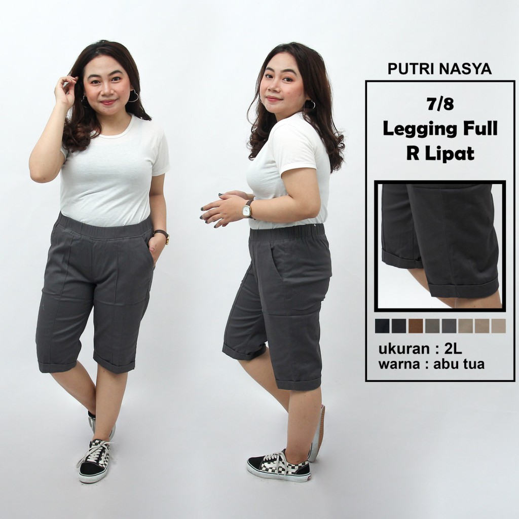 Celana 7/8 jumbo L full R / baggy pant jumbo / celana pendek model 8L-6L-5L-4L-2L-XL-S fit to L