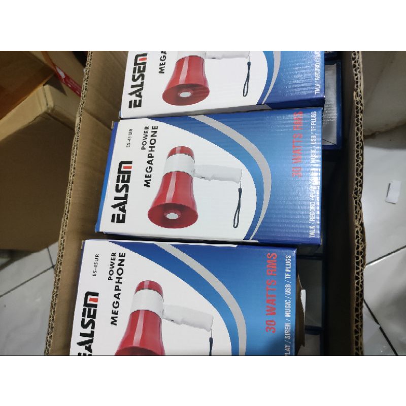 MEGAPHONE PENGERAS SUARA  RS-45UR EALSEM +BATERAI CHARGE+TEMPAT CHARGE RESMI