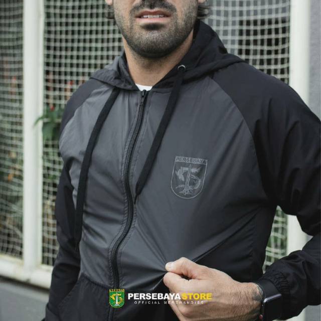 Jaket persebaya basic black on black logo (NEW)
