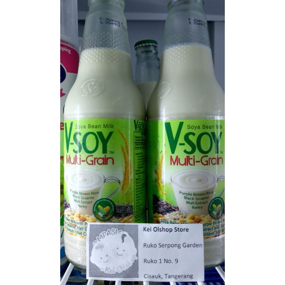 V-SOY Soya Bean Milk Multi-Grain Glass Bottle 300ml ...