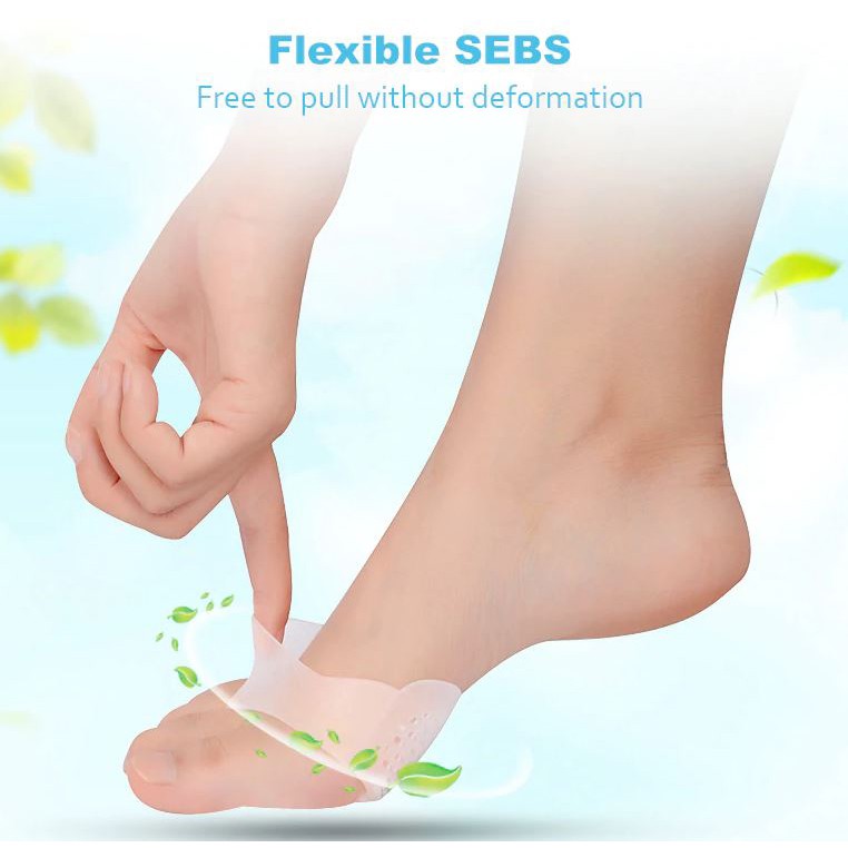 Alas Kaki Sepatu Silicone Gel Anti Slip Insoles 2 PCS - Transparent