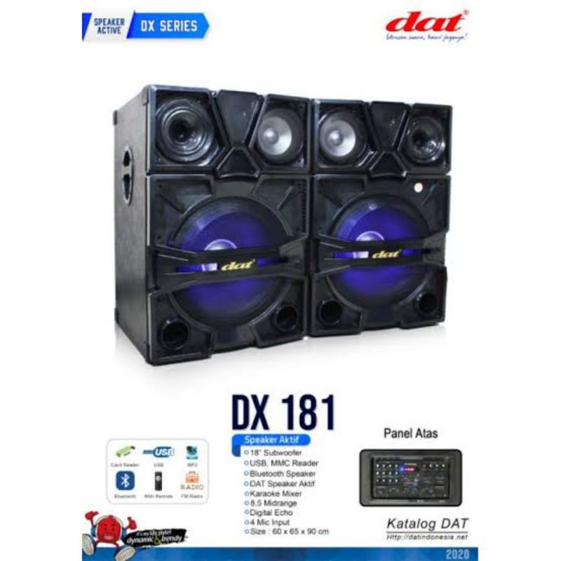 Speaker Aktif DAT 18 Inch Sepasang Dat Dx 181