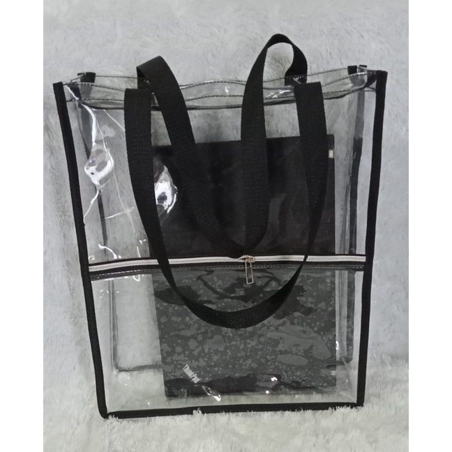 tote bag transparan tas kerja transparan
