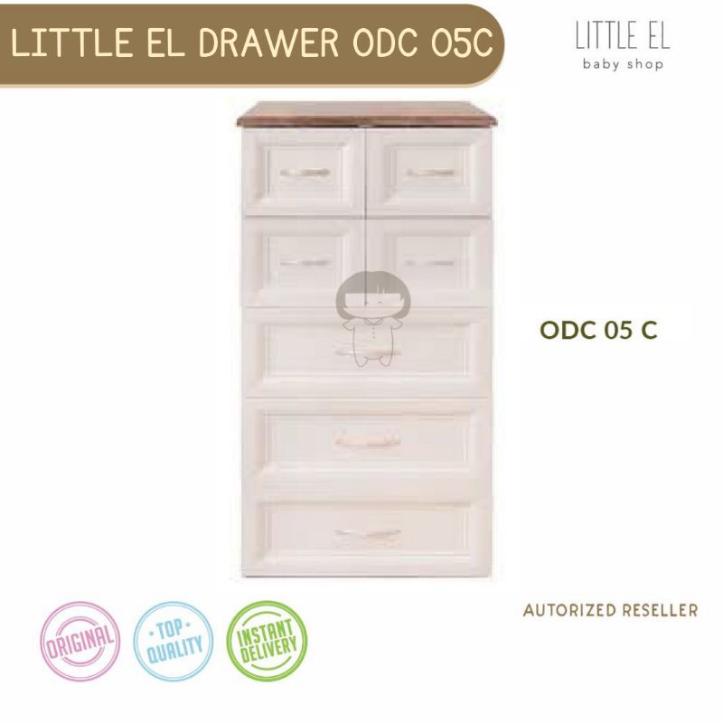 Little El Drawer - Olymplast ODC 05C Lemari Plastik - Drawer Baju Bayi dan Anak - Lemari Bayi