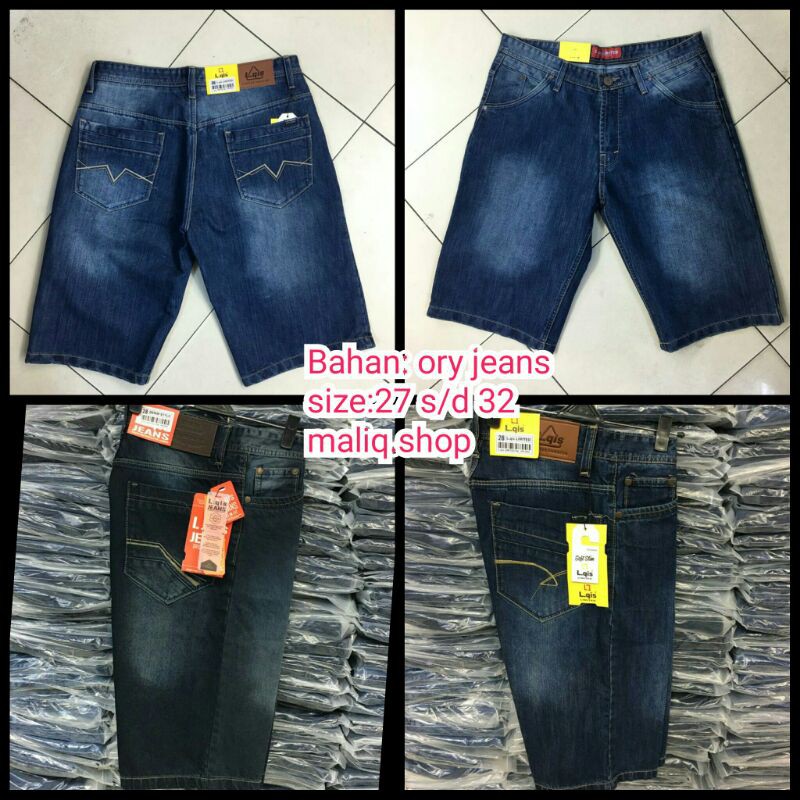 Celana jeans pendek //pakaian pria//ory jeans//