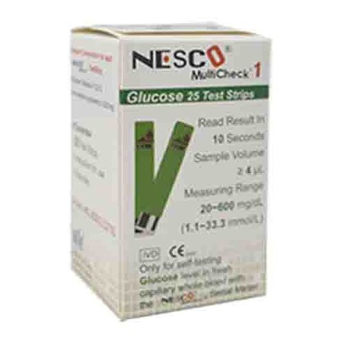 STRIP GULA DARAH NESCO MULTICHECK / BLOOD GLUCOSE TEST STRIPS / STIK GLUKOSA GDS REFILL ISI ULANG