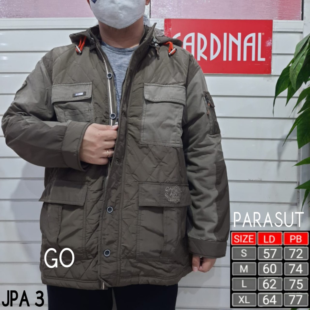 gos  JPA CARDINAL JAKET PARASUT Cowok Casual Jaket Pria Keren Jaket Kekinian