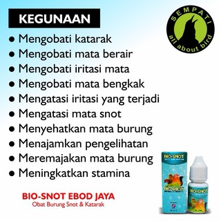 BIO SNOT SIRUP EBOD JAYA OBAT BURUNG SAKIT MATA KATARAK ...