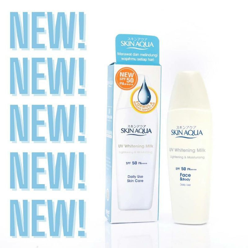 SKIN AQUA UV WHITENING MILK SPF 50 PA++++ 40 GR (PUTIH) @MJ