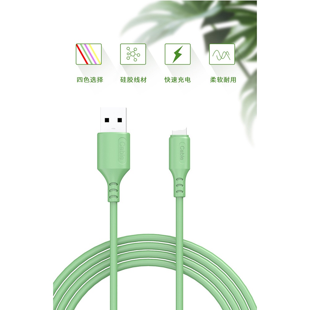 Kabel Data Micro USB 2.4A 1 Meter - SM208 - Green