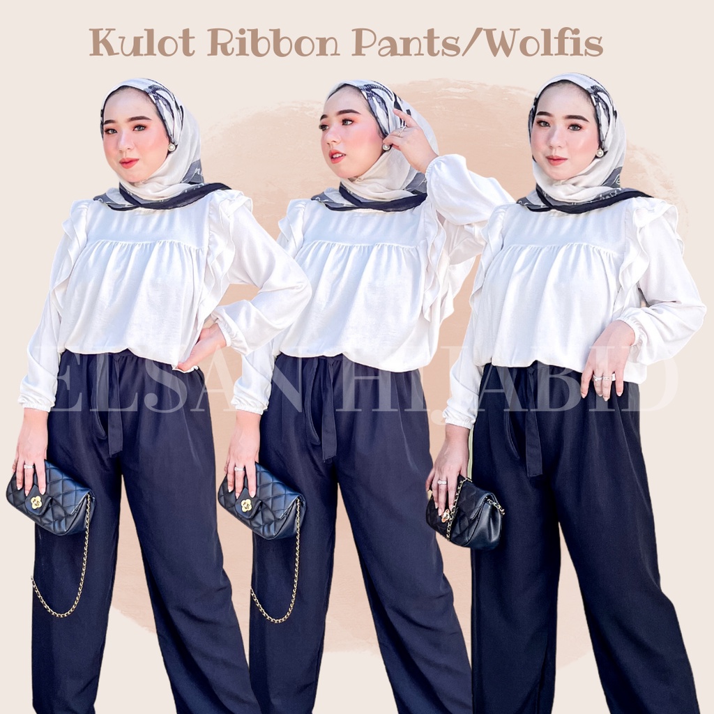 KULOT RIBON PANTS PREMIUM/ CELANA KULOT / KULIT WOLFIS