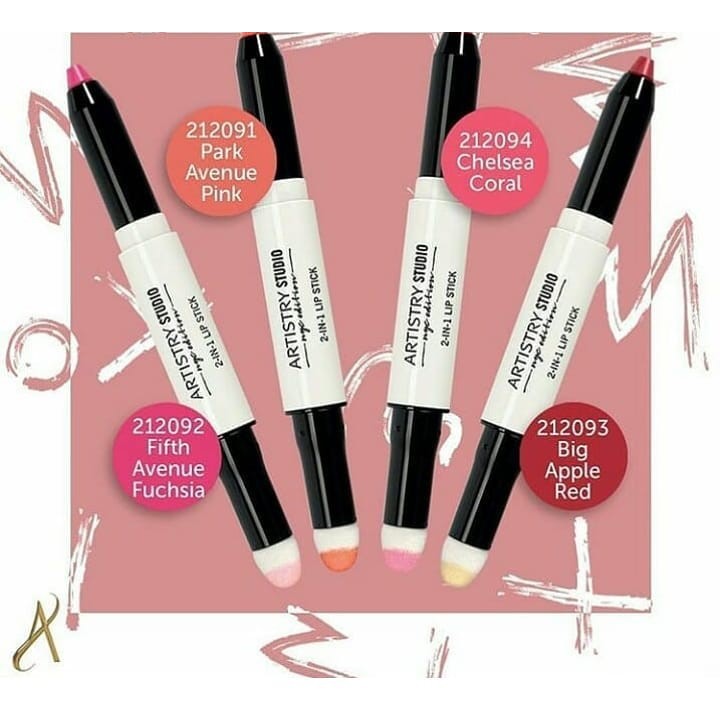 ARTISTRY Studio 2-in-1 Lip Sticks Crayon Multifungsi Amway