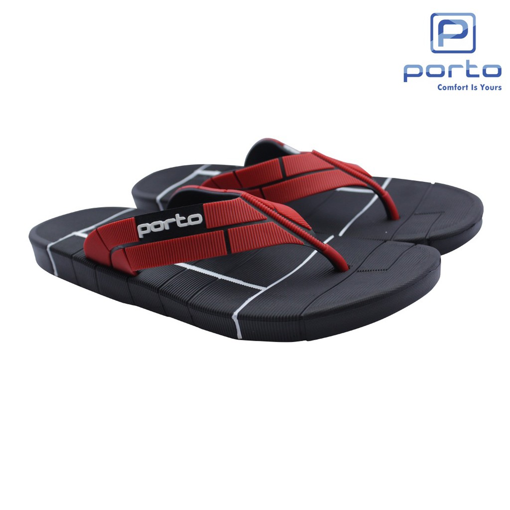 Porto - Sandal Sepatu Pria Sandal Jepit Empuk Sandal Karet 1034M