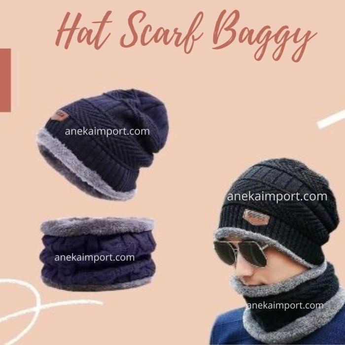 Topi Topi Kupluk Pria Wanita Topi Kupluk N Syal Wool Winter Import Rajut