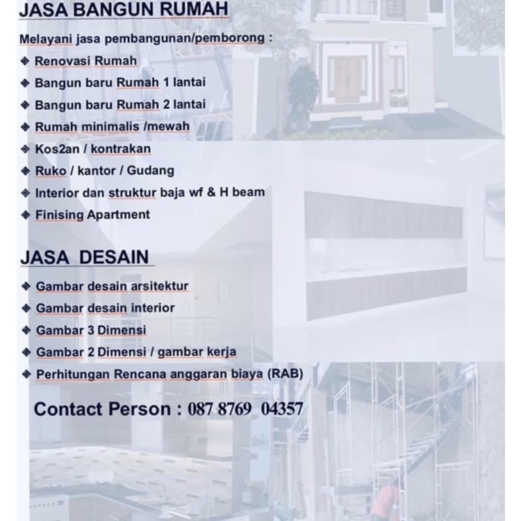 Jasa desain rumah dan jasa bangun rumah