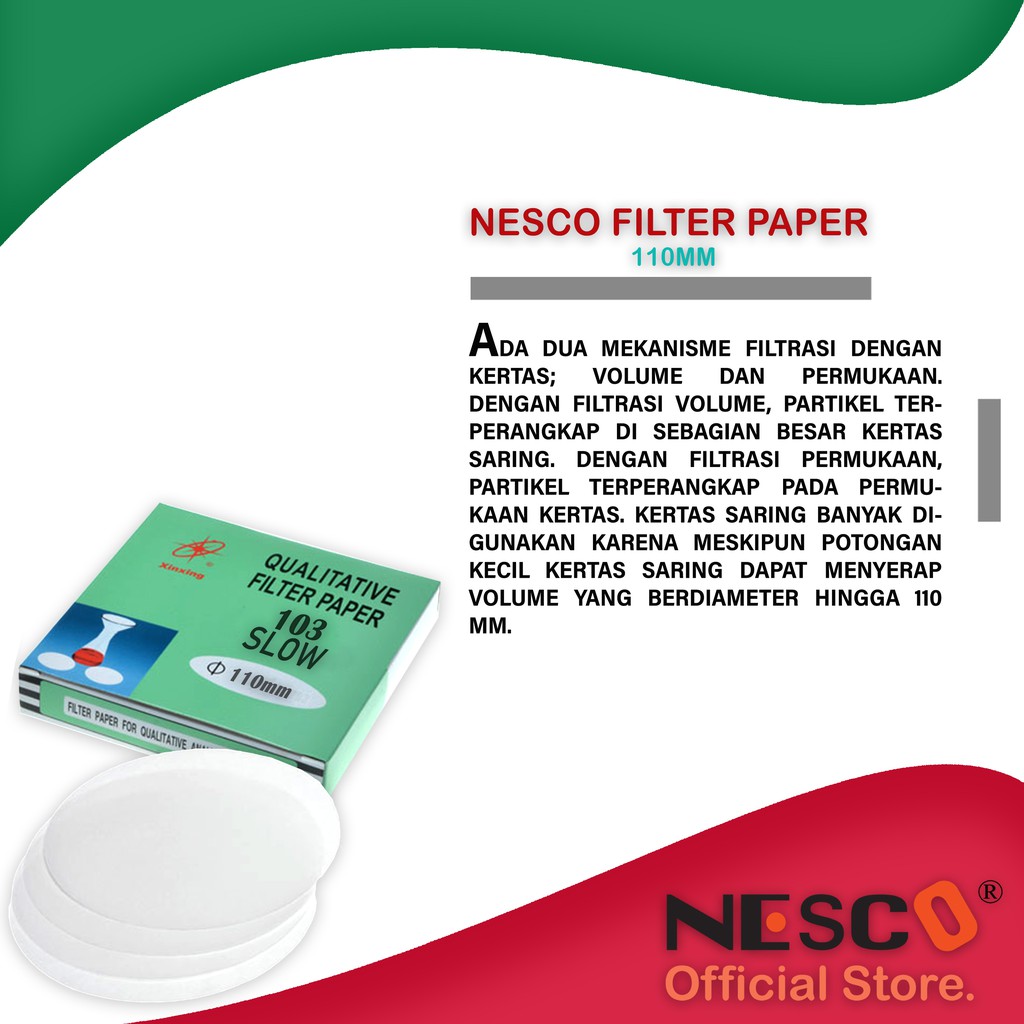 Nesco Filter Paper, 100lembar/pack