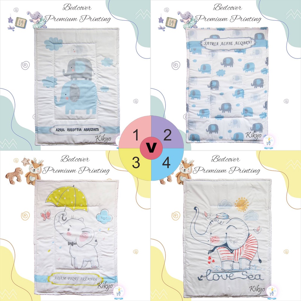 Bantal guling nama bayi premium printing / bantal bayi custom nama / sarung bantal guling bayi / bantal bayi print